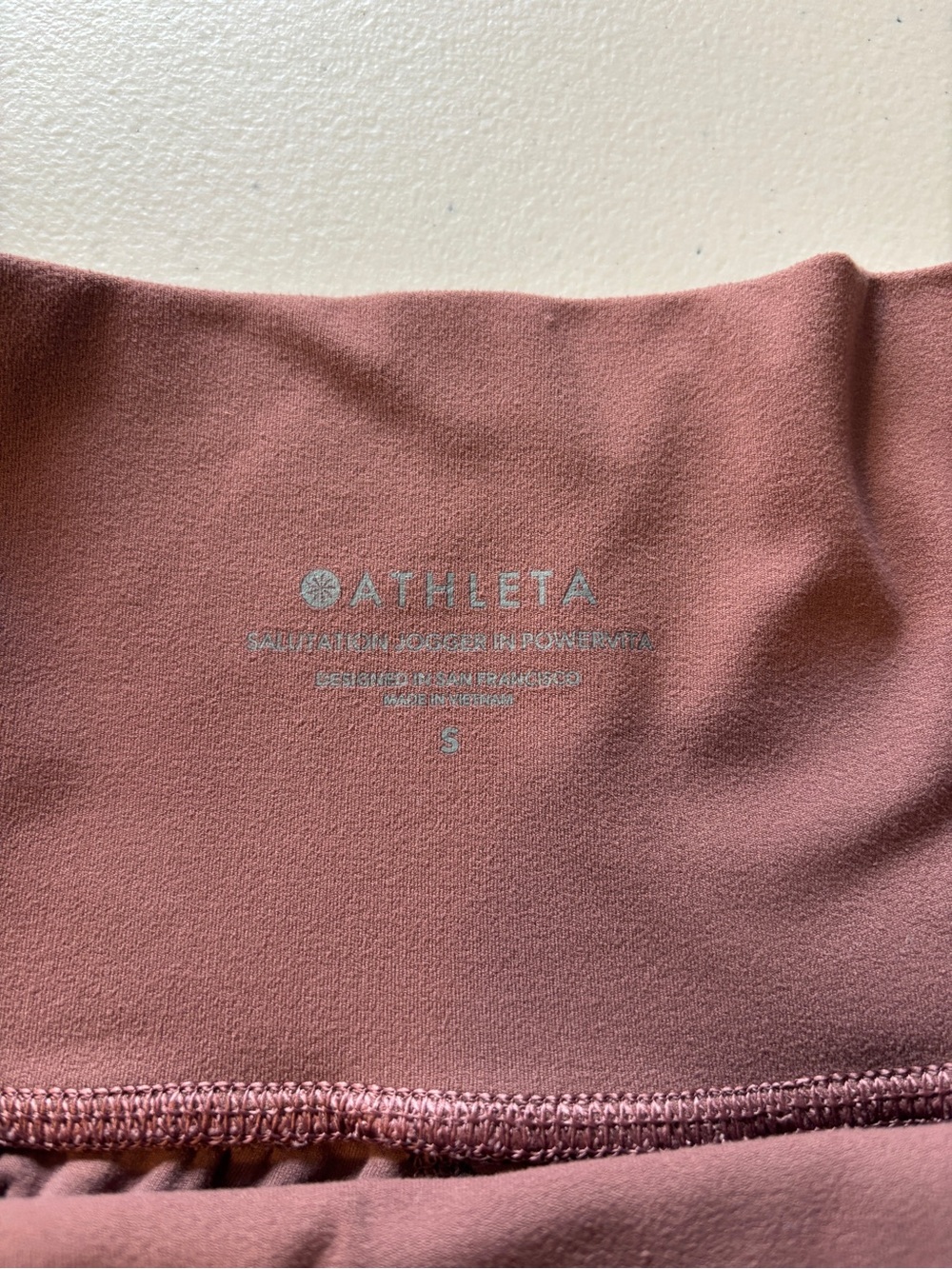 Athleta High Rise Jogger Size Small Dusty Rose Salutation PowerVita Athleisure - Picture 7 of 11
